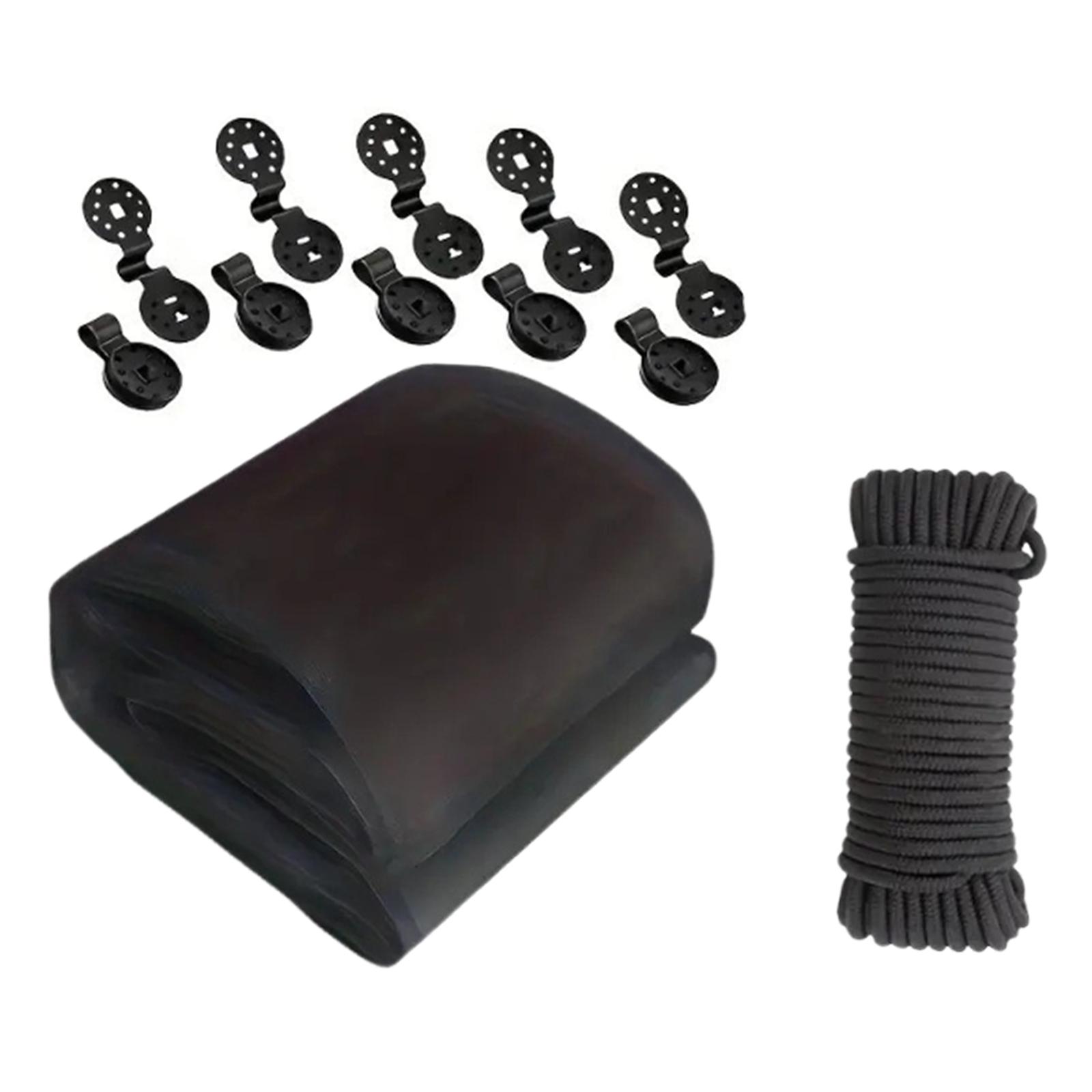 Ioensy - Red De Jardín Transpirable De 2,4 X 5,9 M Para Cultivos Y Flores, Color Negro