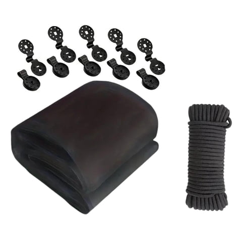 Ioensy - Red De Jardín Transpirable De 2,4 X 5,9 M Para Cultivos Y Flores, Color Negro