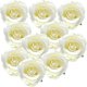 thumbnail image 2 of Cabeza de flor artificial rosa decoración de la boda diy accesorio artesanal leche blanco, 2 of 5