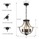 thumbnail image 5 of Lámpara colgante LAMPKEDUO de 4 luces estilo rústico con madera falsa, 5 of 9