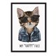 thumbnail image 1 of Cuadro Gato Happy con Marco Negro 50x40 CM, 1 of 1