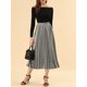 thumbnail image 5 of Falda de fiesta plisada midi con cintura elástica metálica para mujer NOMADIC NOOK XL Plata Gris, 5 of 7