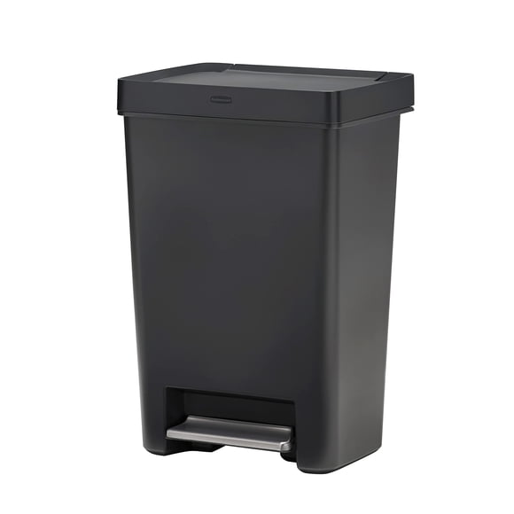 Bidón de basura Rubbermaid Premier Series II Step-On, 46,9 L, color carbón
