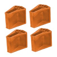 Ioensy - 4 Cubiertas Antideslizantes Para Patas De Escalera De Repuesto, Almohadillas Para Patas De Escalera De Estabilidad Mejorada, Color Naranja