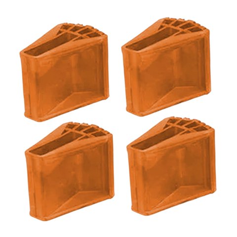 Ioensy - 4 Cubiertas Antideslizantes Para Patas De Escalera De Repuesto, Almohadillas Para Patas De Escalera De Estabilidad Mejorada, Color Naranja