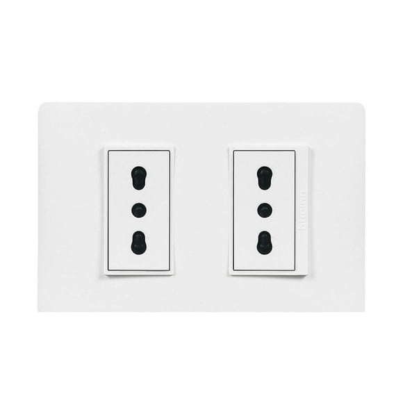 Enchufe Tomacorriente Doble 2P+T 10/16A PU1280 Luzica Bticino