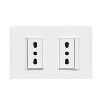 Enchufe Tomacorriente Doble 2P+T 10/16A Pu1280 Luzica Bticino