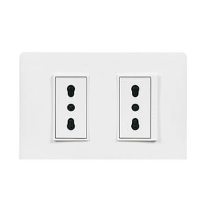 Enchufe Tomacorriente Doble 2P+T 10/16A Pu1280 Luzica Bticino