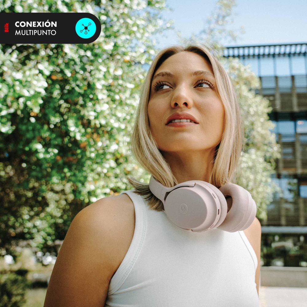 Audífonos Over Ear Blik Neo Cancelación De Ruido 60H Palo Bluetooth Palo Rosa, foto 7