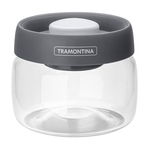 Contenedor De Vidrio Purezza Con Tapa Plástica Al Vacío De 0,4 L Tramontina