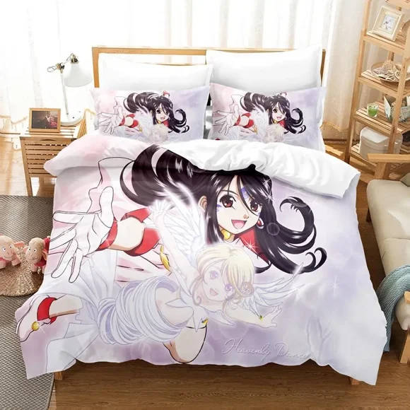 2024 Ah! My Goddess Bedding Set Bed Set Adult Kid Bedroom Duvet cover Sets Bed Bed Sheets