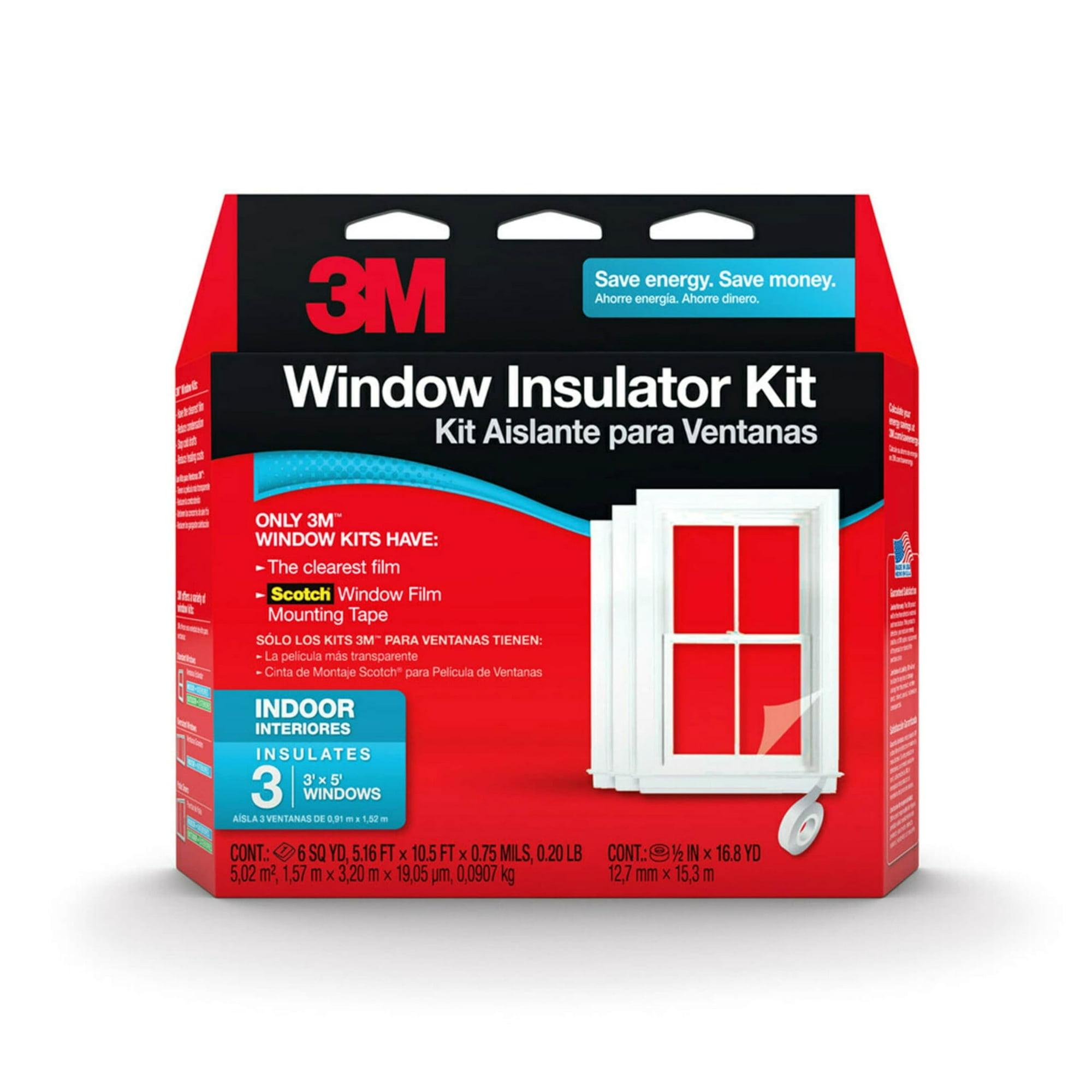 Kit Aislante De Ventanas 3m 2130w-6 Para Tres Ventanas 91 Cm X 152 Cm