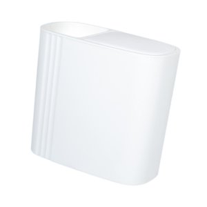 Bothyi - Papelera De Baño Pequeña, Compacta Y Delgada, Para Lavandería Doméstica, Color Blanco