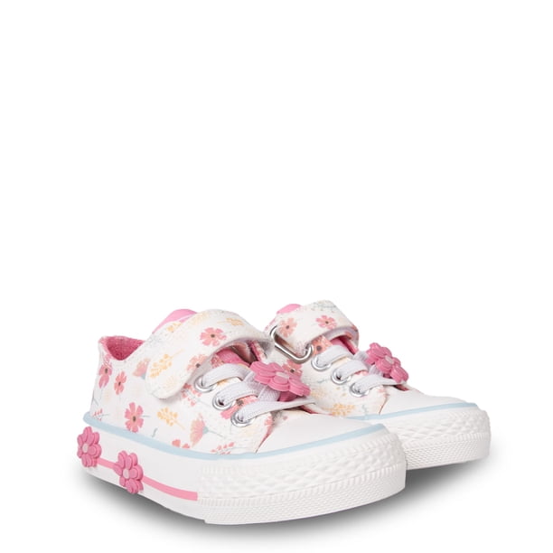 Zapatilla Bebé Niña de Lona Floral Crudo Pillin