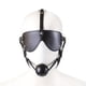 thumbnail image 1 of Sexy Black Faux Leather Mouth Mask Head Harness for Couple Roleplay and Flirting, 1 of 5