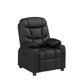 thumbnail image 4 of Sillón reclinable infantil Costzon ajustable de cuero negro, 4 of 9