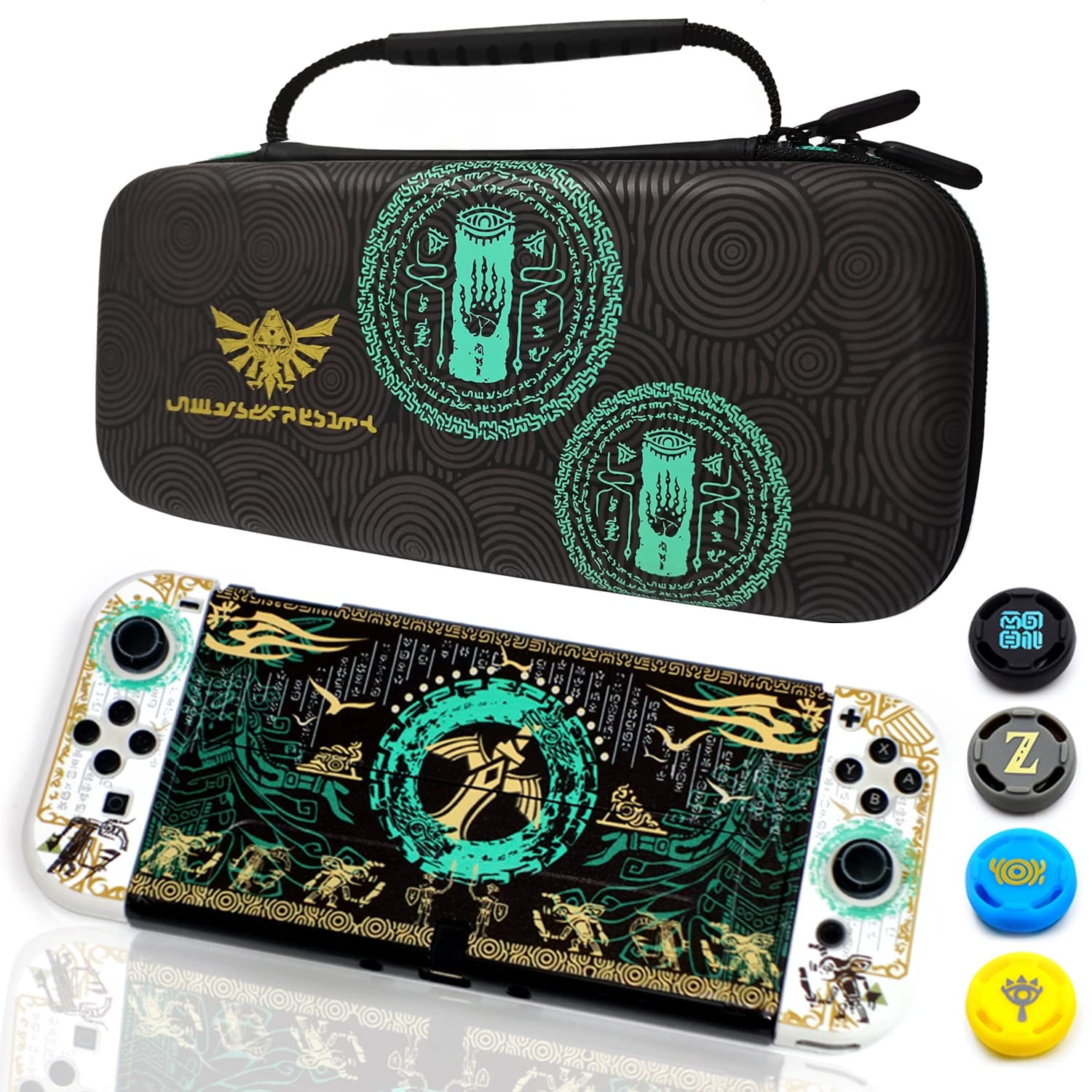 Estuche Rígido Aaronmei Compatible Con Nintendo Switch Oled Zelda Tear Of The Kingdom Negro