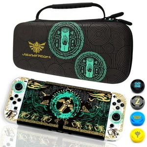 Estuche Rígido Aaronmei Compatible Con Nintendo Switch Oled Zelda Tear Of The Kingdom Negro