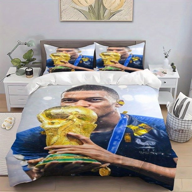 3pcs K-MBP Kiss Hercules Cup Themed Printed Bedding Set Made of 100% Polyester