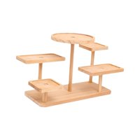 Bothyi - Bandeja De Exhibición Resistente Con Niveles Para Mesa, Para Colección De Muñecas, Figuras, Maquillaje, Madera Simple