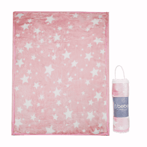 Frazada Ultra Soft Estrella 80X110Cm Rosado Bebesit