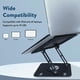 thumbnail image 2 of Soporte para ordenador portátil, ergonómico, giratorio, ajustable, negro, 2 of 9