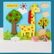 thumbnail image 1 of Children's Building Blocks, Wooden Three-dimensional 3D Cartoon Buckle Puzzle, Scene Puzzle Board, Children's Educational Early Education Toys, Wooden, 1 of 3