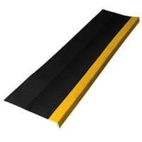 Lorenzini - Grada De Caucho Estriada Negro/Amarillo - 150 Cm