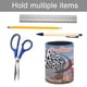 thumbnail image 5 of Rob el Robot-theme Cylinder Pen Holder Pencil Organizer with Flannel Lining PVC Leather Material Cardboard Base for study work 10*8CM, 5 of 6