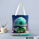 thumbnail image 2 of Turtle Baby Bolso de tela con estampado de lienzo para mujer, bolsa de compras reutilizable y estética, con cremallera interior, regalo para mujer,40*40cm., 2 of 6