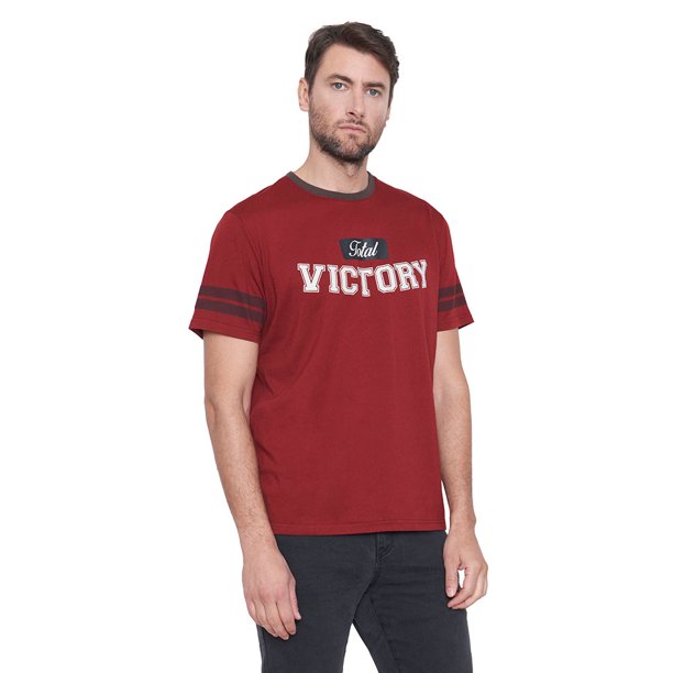 Polera Hombre Varsity Terracota Corona