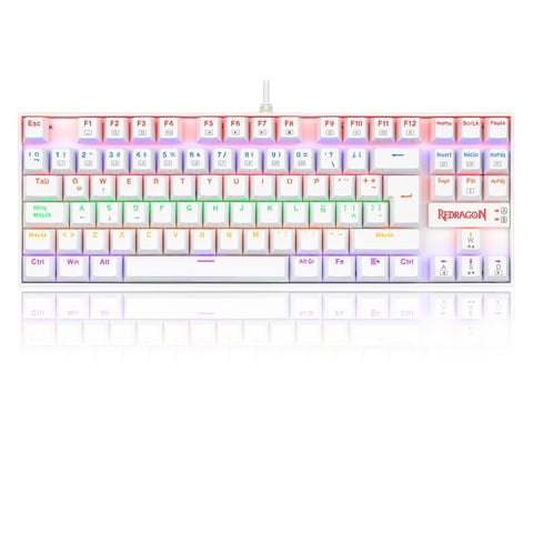 Redragon - Teclado Gamer Kumara 2 K552R-Sp Rainbow Switch Red Blanco