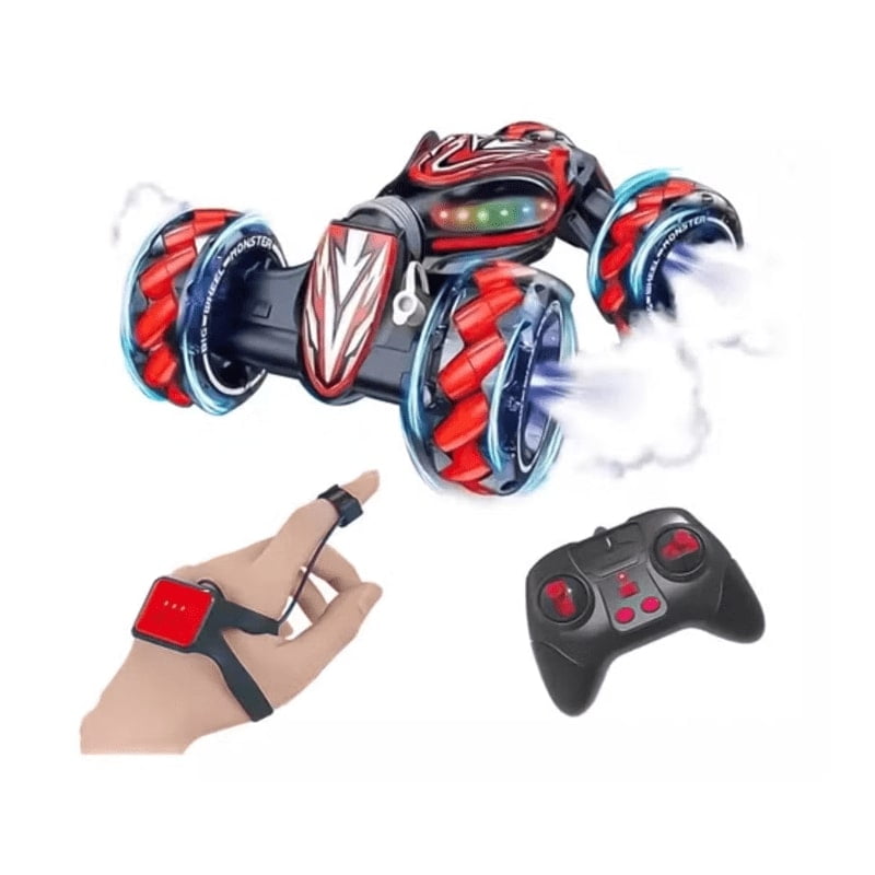 Genérico - Auto Articulado Ruedas Lanza Humo Control Muñeca Grande Rojo