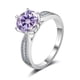 thumbnail image 4 of Anillo de Compromiso de Moissanita de 3 Uds para Mujer Corte Redondo Color D VVS1 Anillos de Diamante de Plata Esterlina 925 Moissanita Aniversario Promesa Anillos de Boda para Mujer con Certificado, 4 of 9