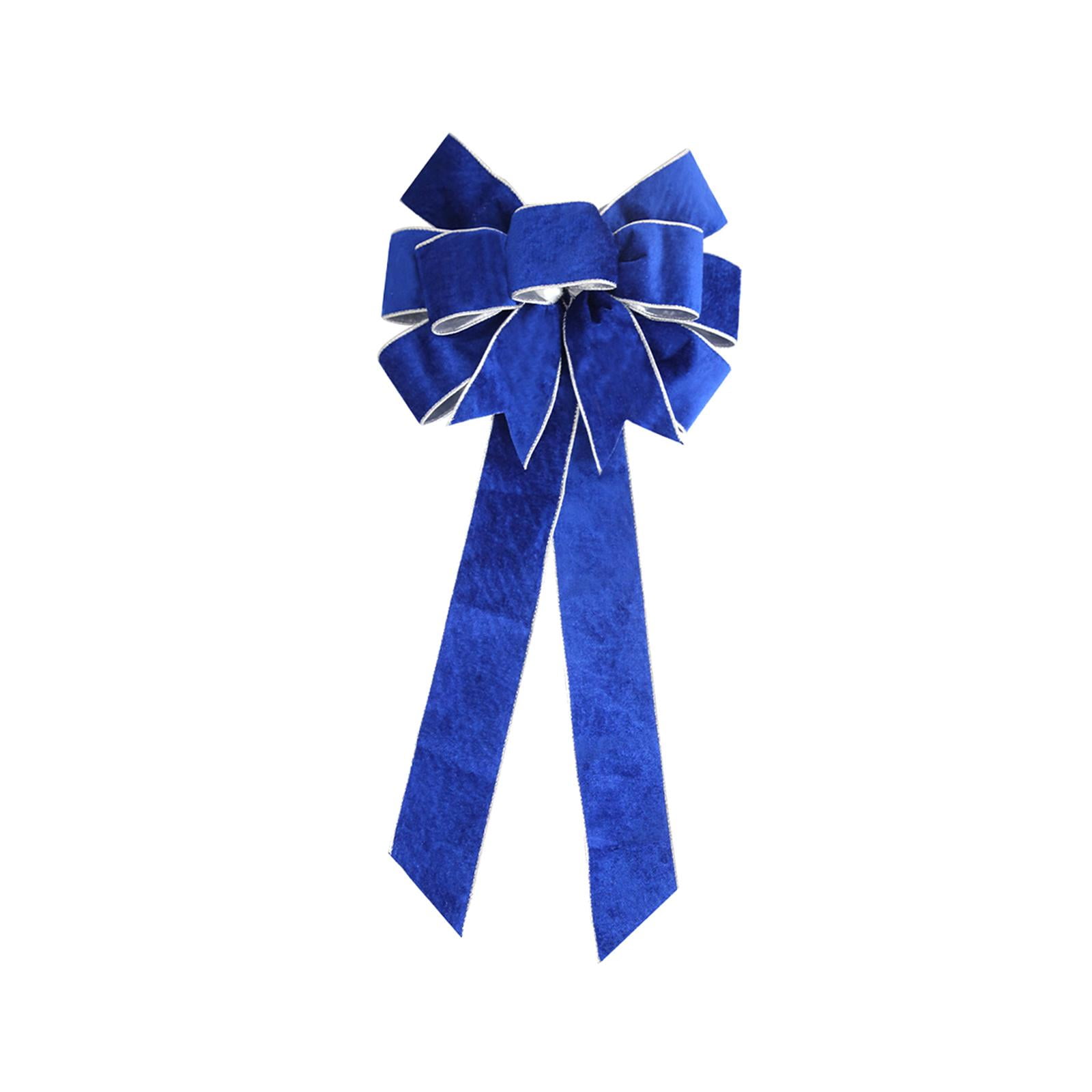 Bothyi - Colgante Decorativo Con Lazo De Puerta De Navidad, Artesanía Elegante Para Patio Trasero, Jardín, Interior, Azul