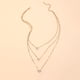 thumbnail image 2 of Retro Reticulated Star Pendant Necklace - Zircon Multi-Layer Five-Pointed Water Drop Pendant with Clavicle Chain, 2 of 4