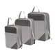 thumbnail image 1 of 3 Uds Cubos De Embalaje De Compresión Bolsas De Almacenamiento De Compresión Para Vacaciones Al Aire Libre Gris, 1 of 5