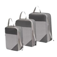 Bothyi - 3 Uds Cubos De Embalaje De Compresión Bolsas De Almacenamiento De Compresión Para Vacaciones Al Aire Libre Gris