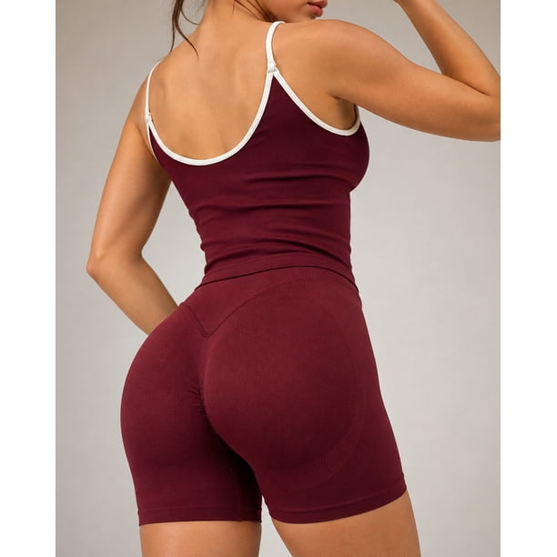 Conjunto Deportivo Para Mujer Short Biker Y Peto