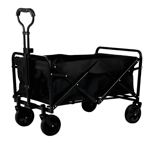 Genérico - Carrito Plegable Grande 70X45 Ideal Para El Camping Negro