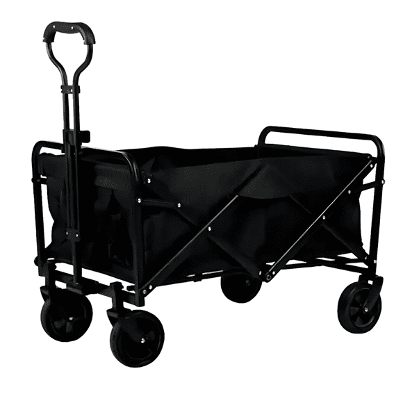 Carrito Plegable Grande 70x45 Ideal Para El Camping Negro