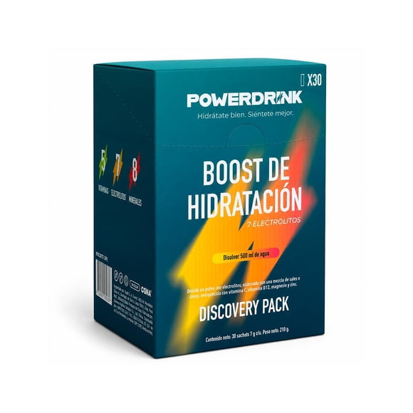 Electrolitos Boost De Hidratación Sin Azúcar Caja 30 sachets 10 de cada sabor