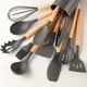 thumbnail image 1 of 12pcs, Silicone Utensil Set, Khaki Kitchen Utensil Set With Wooden Handle, Safety Cooking Utensils Set, Non-Stick Kitchen Tools Set, Washable Modern Cookware, Kitchen Stuff, Kitchen Gadgets, 1 of 5
