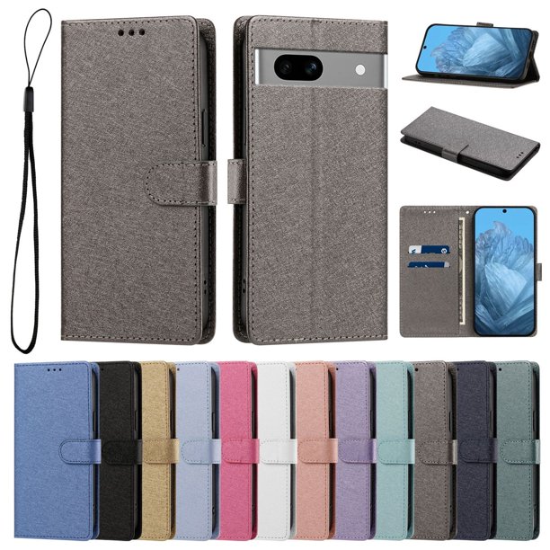 Cartera Funda para Google Pixel 7A Carga Inalámbrica, Gris