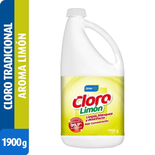 Cloro Líquido Limón Botella 1900 g Lider