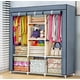 thumbnail image 5 of Organizador Armario  azul Closet Ropero Armable Grande De Ropa Tela Desarmable Portatil Mueble Con Estantes Percheros Guardarropa Casa Dormitorio FIGOIMPORT, 5 of 6
