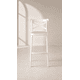 thumbnail image 4 of Pack de 4 Taburetes Crossback Danubio Altos de Bar o Terraza Exterior  - Blanco, 4 of 6