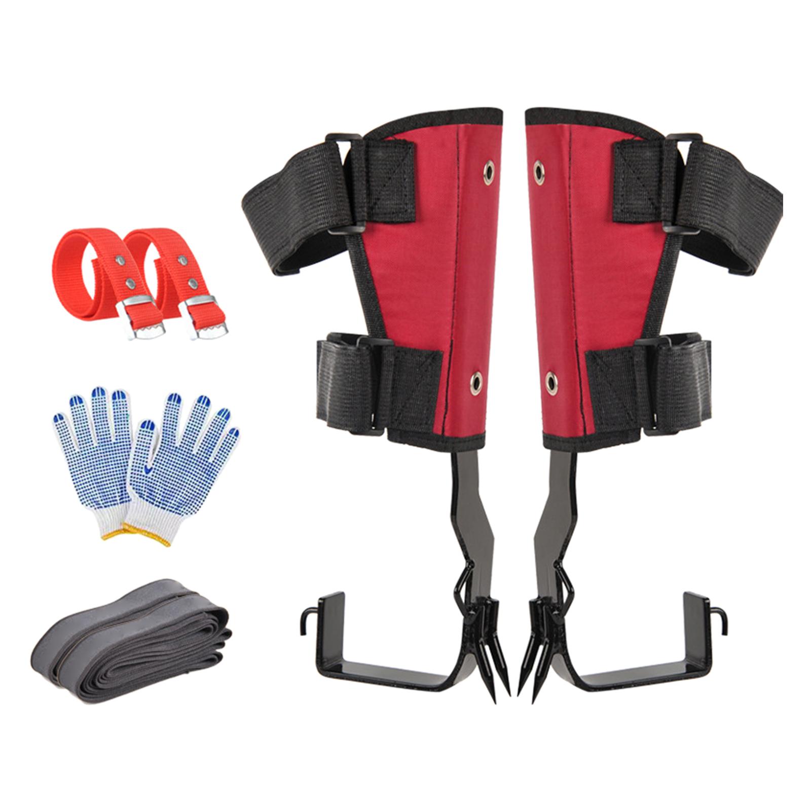 Ioensy - Juego De Picos Para Escalar Árboles Mejorados Antideslizante Con Cordón Para Escalada En Roca 2 Engranajes