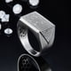thumbnail image 4 of Anillos de Hip Hop con Moissanita para Hombre, Anillos de Plata Esterlina S925 con Diamantes Pavé, Color D/ E VVS1, Anillos Meñique de Moissanita, 4 of 7