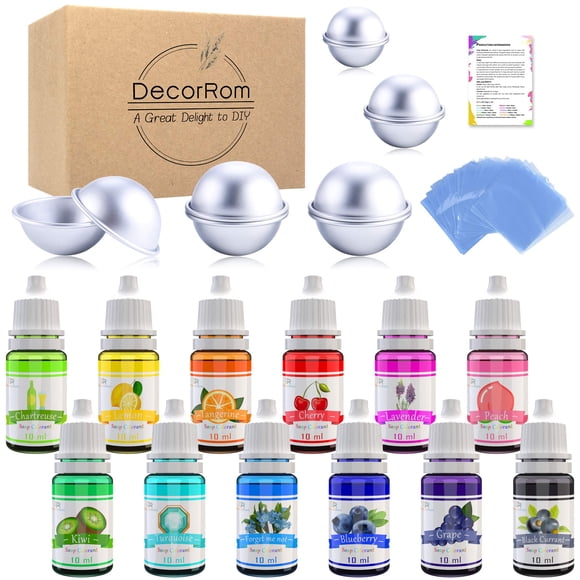 Set De Moldes Para Bombas De Baño Con Kit De Colorantes Para Jabón